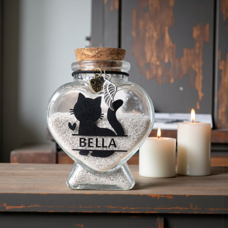 Gedenkflasche mit Namen