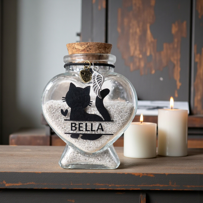 Gedenkflasche mit Namen