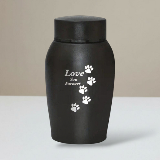 Urne Schwarz - Edelstahl 500ML - Love you forever