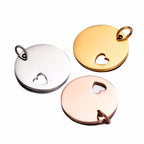 Hanger met gravure - Rond met hartje