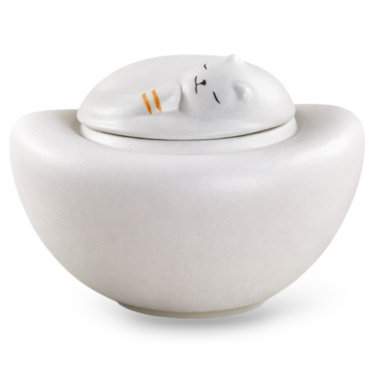 Urnenkatze – 240 ml – Weiß