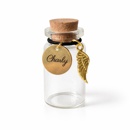 Memorial Flesje - Hanger met naam