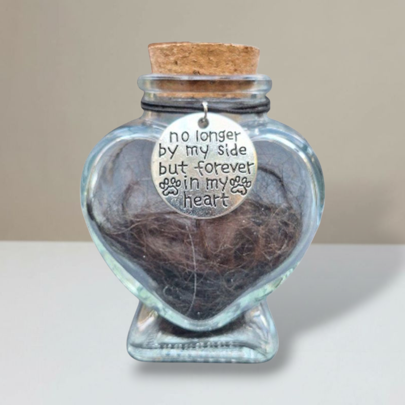 Gedenkflasche - Runder Anhänger mit Text