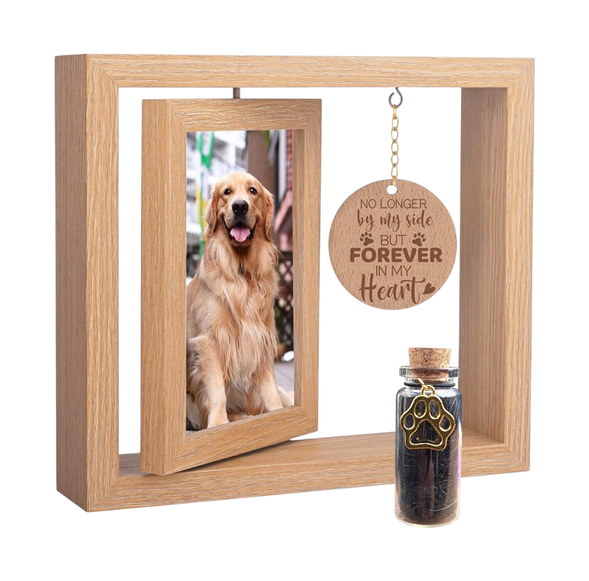 Herdenkingsfotolijst met Asbuisje - Hond