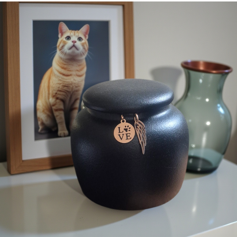 Miniurne mit Erinnerungsanhängern - 100 ml