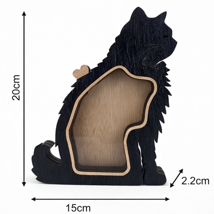 Erinnerungskatze - Holz - Schwarz