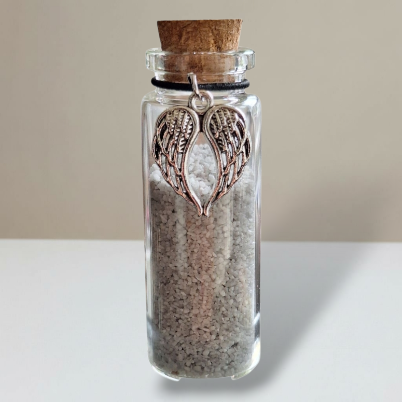Gedenkflasche - Silber - Engelsflügel 
