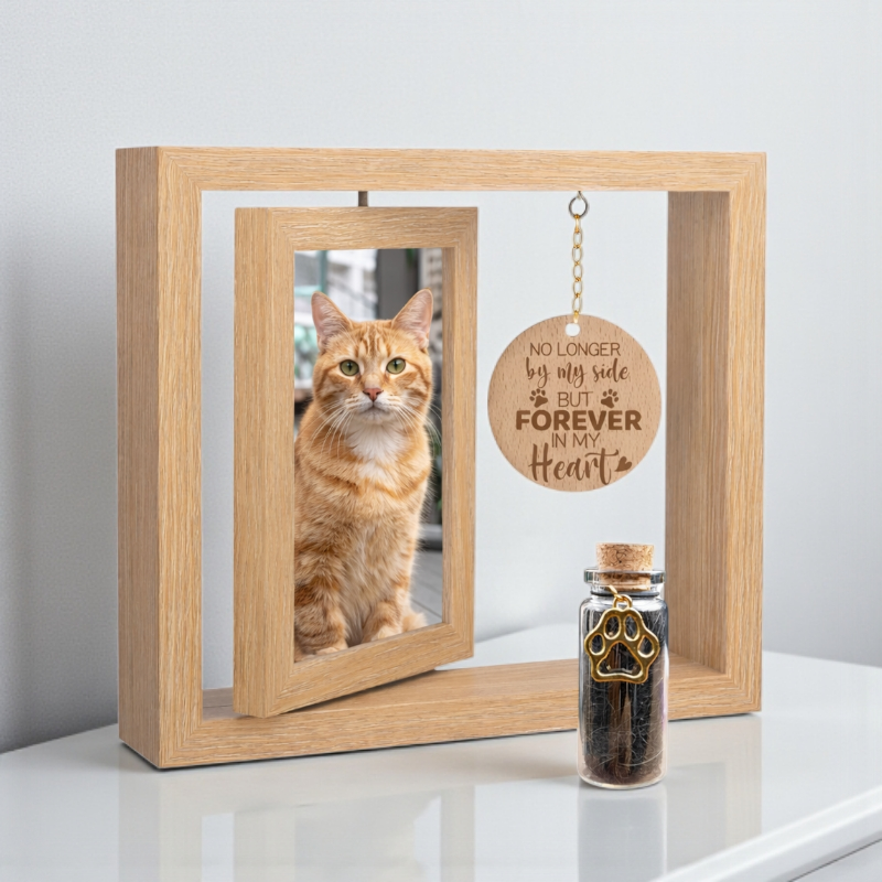 Herdenkingsfotolijst met Asbuisje - Kat