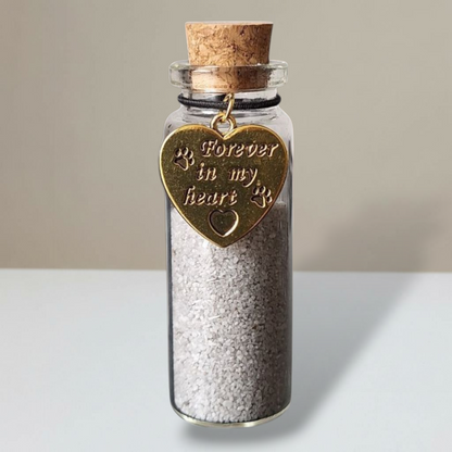 Gedenkflasche - Silber und Gold - Für immer in meinem Herzen 