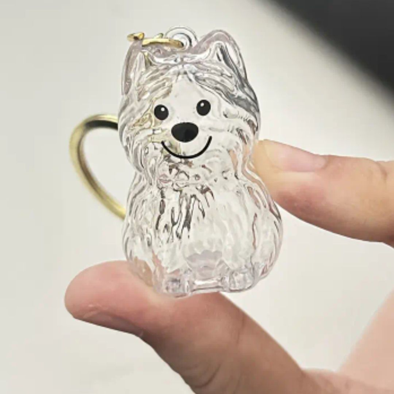 Gedenksleutelhanger Hond – Voor plukje vacht of een kleine hoeveelheid as - Aandenken Huisdier - Herinneringssleutelhanger Hond – Gedenkhanger Hond – Stevig Kunststof – Voor Vacht, As of Aandenken Hond
