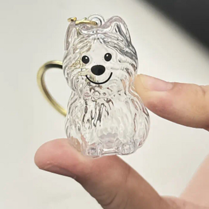 Gedenksleutelhanger Hond – Voor plukje vacht of een kleine hoeveelheid as - Aandenken Huisdier - Herinneringssleutelhanger Hond – Gedenkhanger Hond – Stevig Kunststof – Voor Vacht, As of Aandenken Hond
