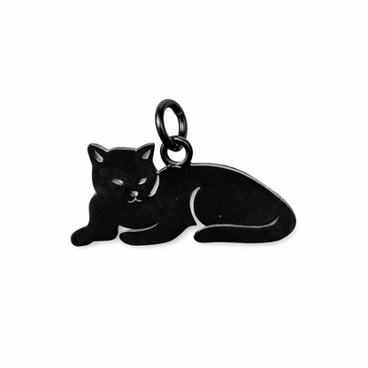 Gedenkflasche – Katze – Gold und Schwarz 