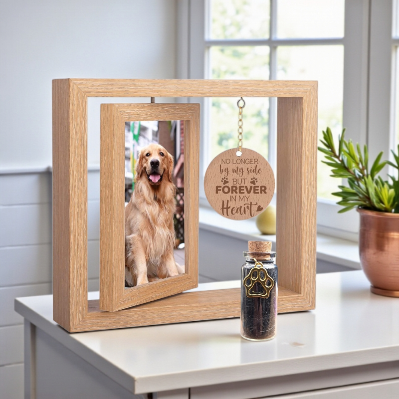 Herdenkingsfotolijst met Asbuisje - Hond