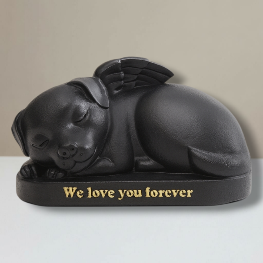 Urnenhund - Schlafender Hund - Schwarz