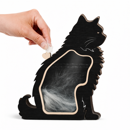Erinnerungskatze - Holz - Schwarz