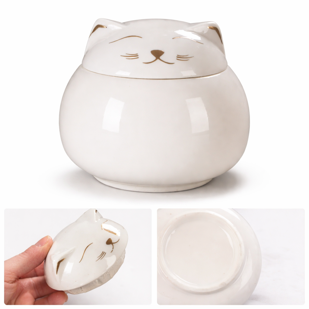 witte katten mini urn