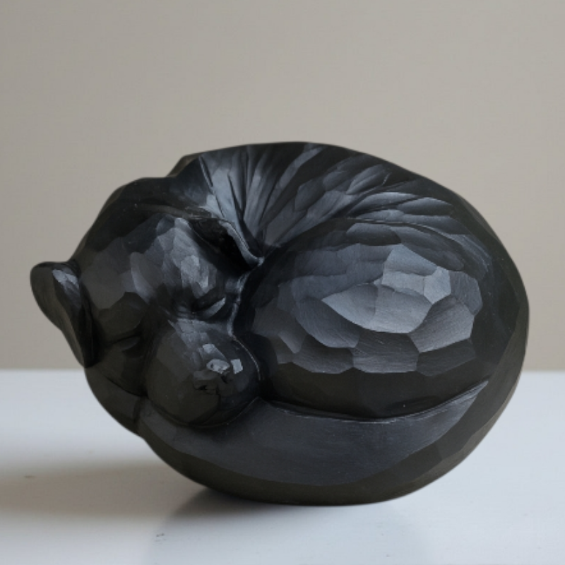 Urnenhund - Schlafender Hund - Schwarz