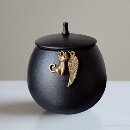 Miniurne mit Erinnerungsanhängern - 200 ml - Hund und Katze